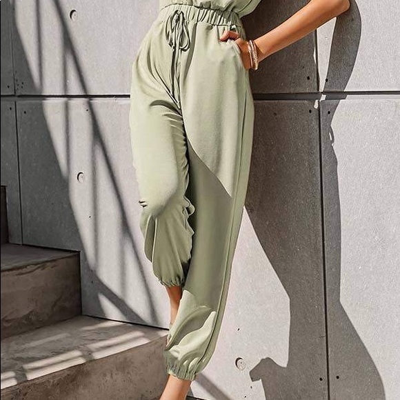 Fallon Jumpsuit - Pistachio - Picture 2 of 3